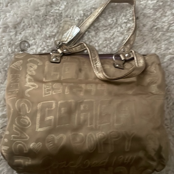 Gently used Coach bag in color gold - Picture 4 of 13